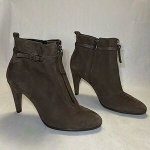 Ecco Dark Brown Shape 75 Ankle Boots, size 37 EU, US 6.5